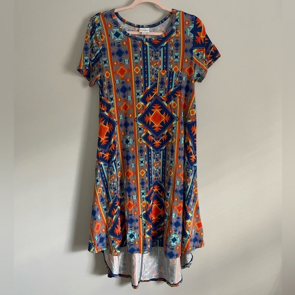 Lularoe Carly Dress Colorful Geometric